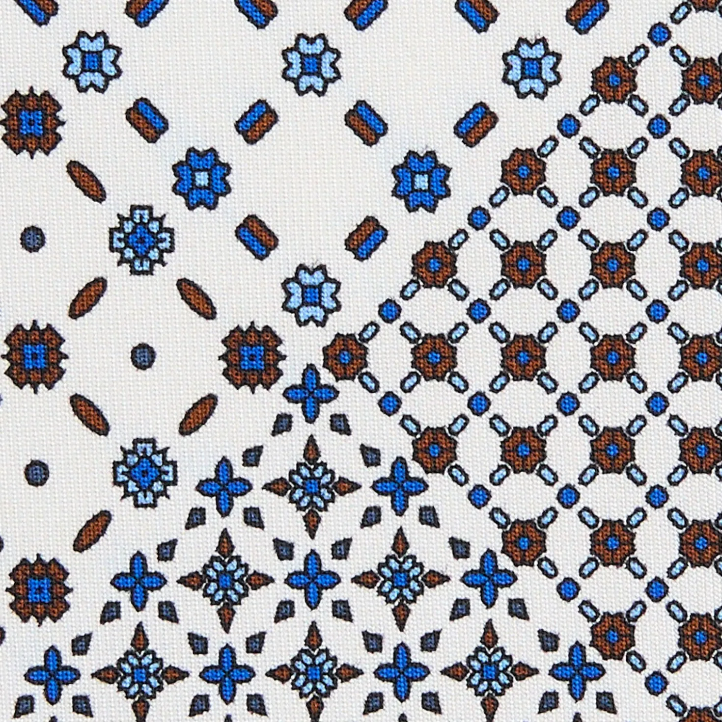 CRAVATTA SARTORIALE CLASSICA IN SETA BIANCA Patchwork