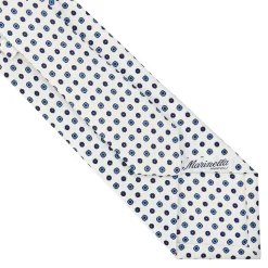 CRAVATTA SARTORIALE CLASSICA IN SETA BIANCA Microfantasia fiore