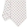 CRAVATTA SARTORIALE CLASSICA IN SETA BIANCA Microfantasia fiore