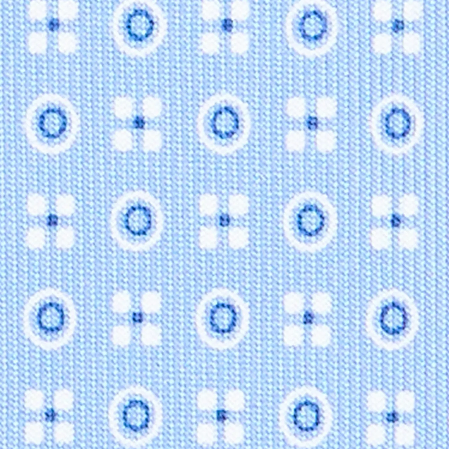 CRAVATTA SARTORIALE CLASSICA IN SETA AZZURRA Microfantasia fiore