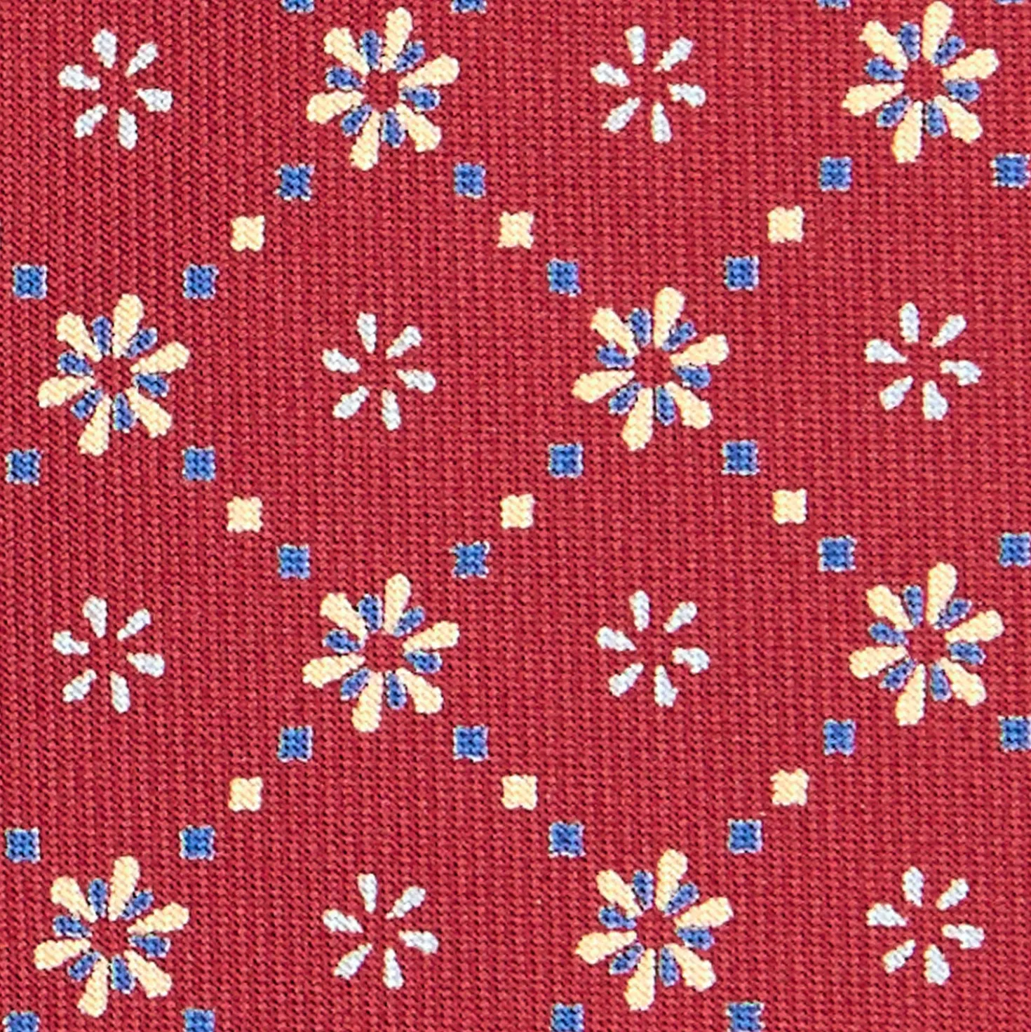 CRAVATTA SARTORIALE CLASSICA IN SETA BORDEAUX Microfantasia fiore