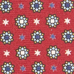 CRAVATTA SARTORIALE CLASSICA IN SETA BORDEAUX Microfantasia fiore