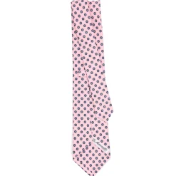 CRAVATTA SARTORIALE CLASSICA IN SETA ROSA Microfantasia fiore