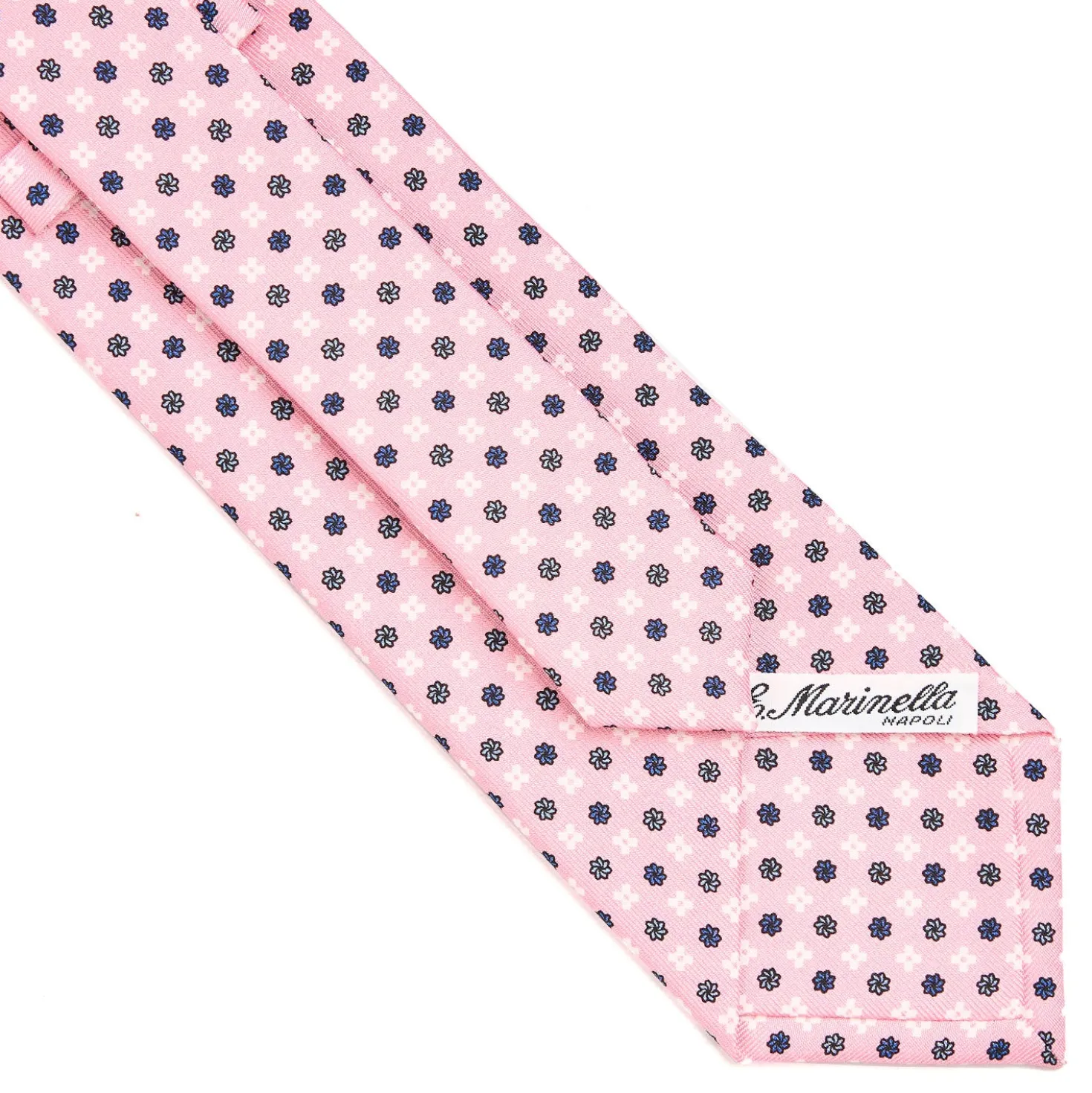 CRAVATTA SARTORIALE CLASSICA IN SETA ROSA Microfantasia fiore