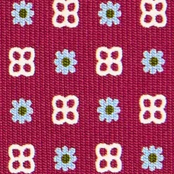 CRAVATTA SARTORIALE CLASSICA IN SETA FUCSIA Microfantasia fiore