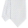 CRAVATTA SARTORIALE CLASSICA IN SETA BIANCA Microfantasia fiore