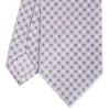 CRAVATTA SARTORIALE CLASSICA IN SETA GRIGIO CHIARO Microfantasia fiore