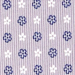 CRAVATTA SARTORIALE CLASSICA IN SETA GRIGIO CHIARO Microfantasia fiore