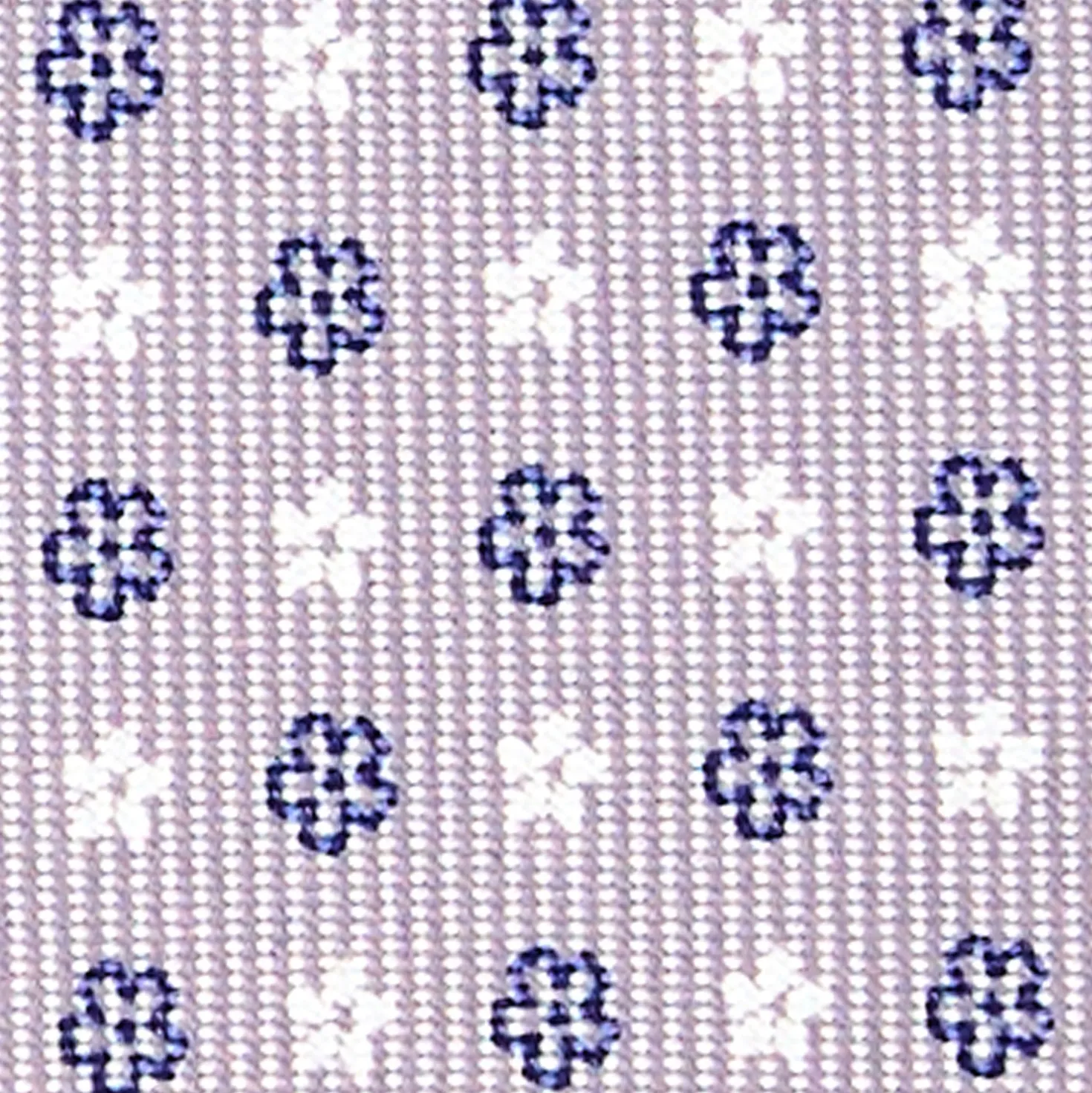 CRAVATTA SARTORIALE CLASSICA IN SETA GRIGIO CHIARO Microfantasia fiore