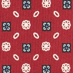 CRAVATTA SARTORIALE CLASSICA IN SETA BORDEAUX Microfantasia fiore