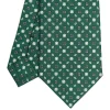 CRAVATTA SARTORIALE CLASSICA IN SETA VERDE SCURO Microfantasia fiore