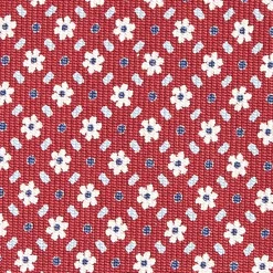 CRAVATTA SARTORIALE CLASSICA IN SETA BORDEAUX Microfantasia fiore