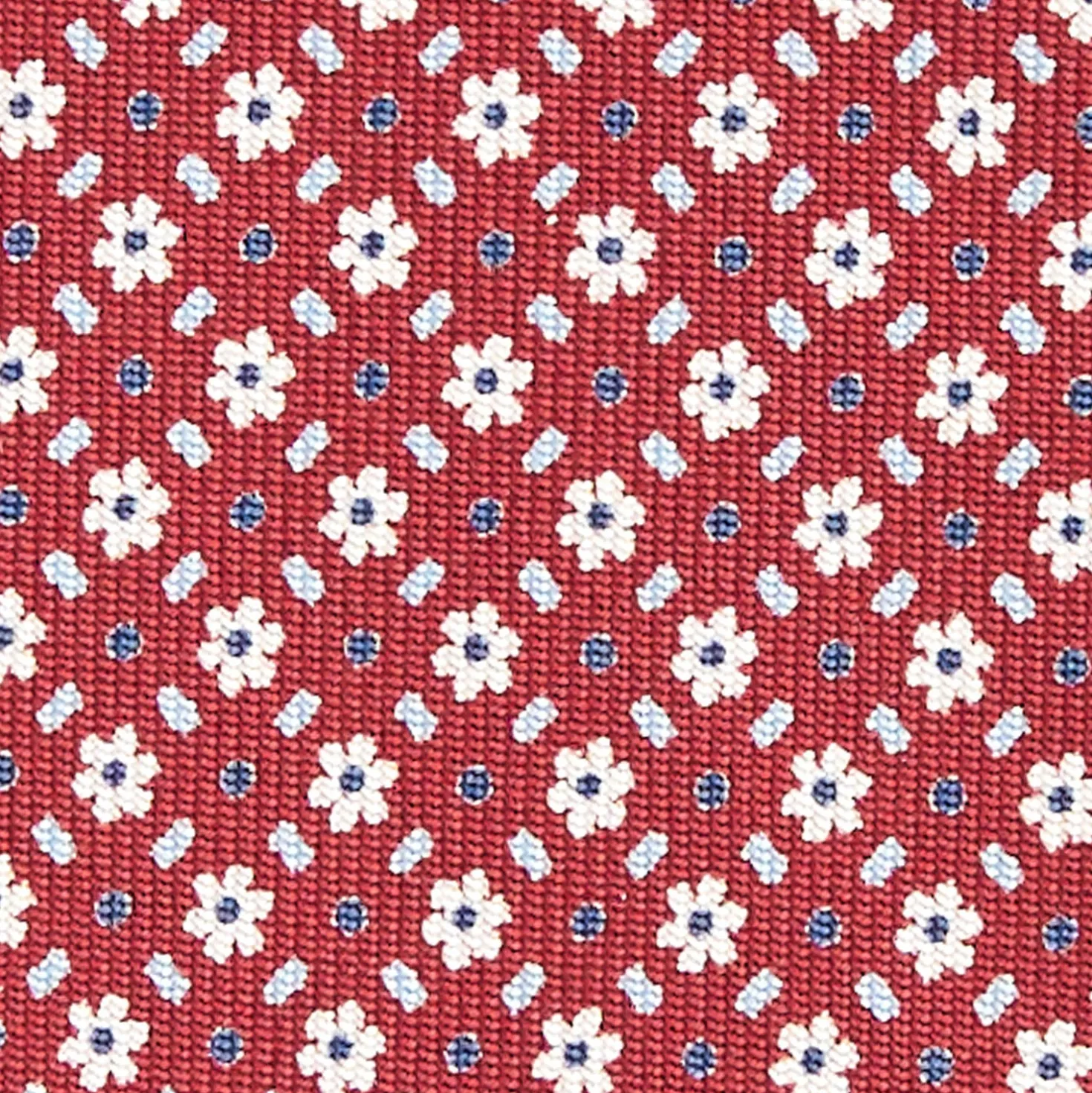 CRAVATTA SARTORIALE CLASSICA IN SETA BORDEAUX Microfantasia fiore