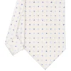 CRAVATTA SARTORIALE CLASSICA IN SETA BIANCA Microfantasia fiore