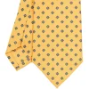 CRAVATTA SARTORIALE CLASSICA IN SETA GIALLA Microfantasia fiore