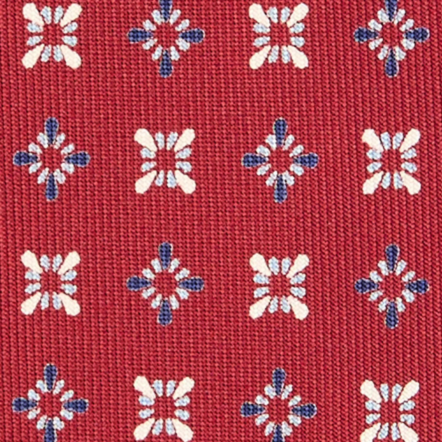 CRAVATTA SARTORIALE CLASSICA IN SETA BORDEAUX Microfantasia fiore