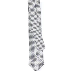 CRAVATTA SARTORIALE CLASSICA IN SETA BIANCA Microfantasia fiore