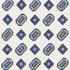 CRAVATTA SARTORIALE CLASSICA IN SETA BIANCA Microfantasia fiore