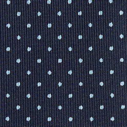 CRAVATTA SARTORIALE CLASSICA IN SETA BLU SCURO Pois