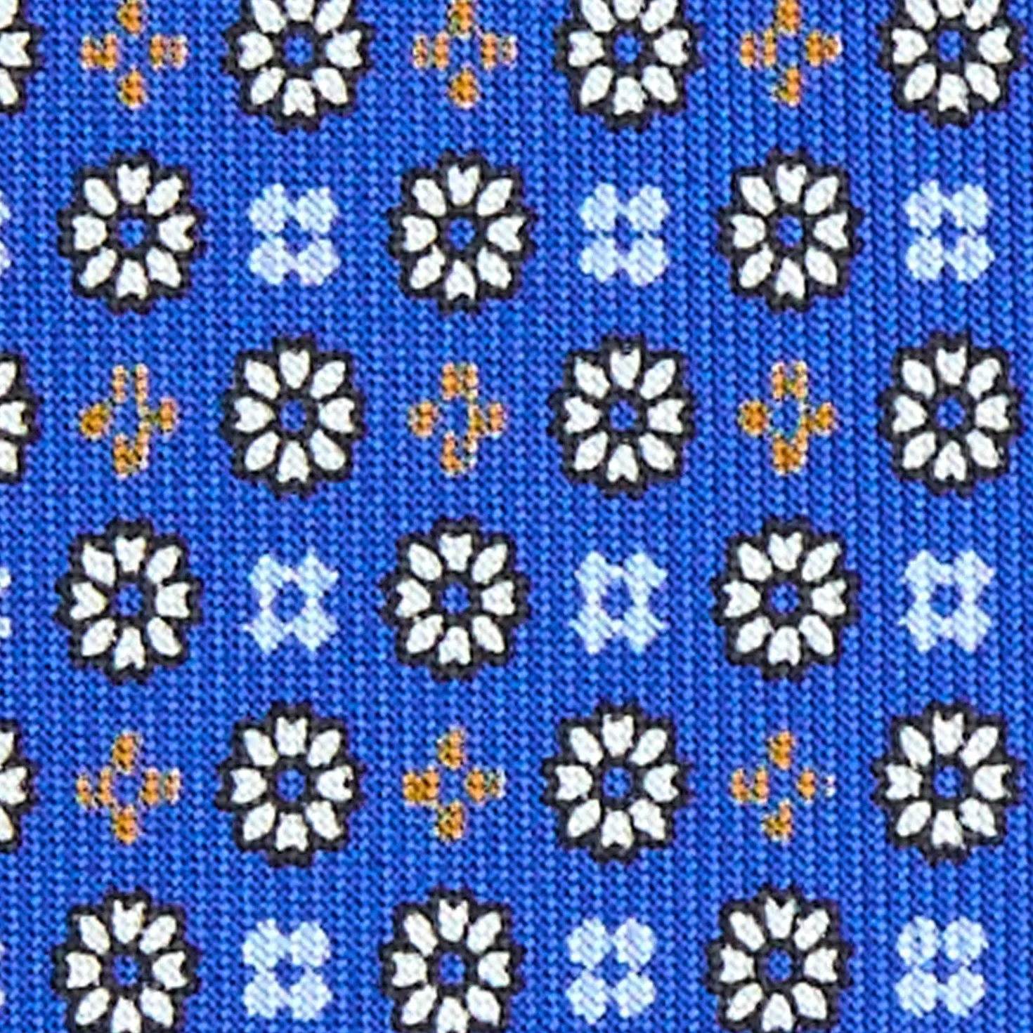 CRAVATTA SARTORIALE EXTRA LONG IN SETA BLUETTE Microfantasia fiore