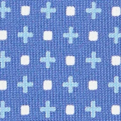 CRAVATTA SARTORIALE EXTRA LONG IN SETA AZZURRO POLVERE Microfantasia fiore