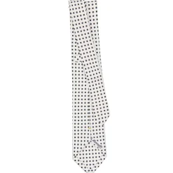 CRAVATTA SARTORIALE EXTRA LONG IN SETA BIANCA Microfantasia fiore