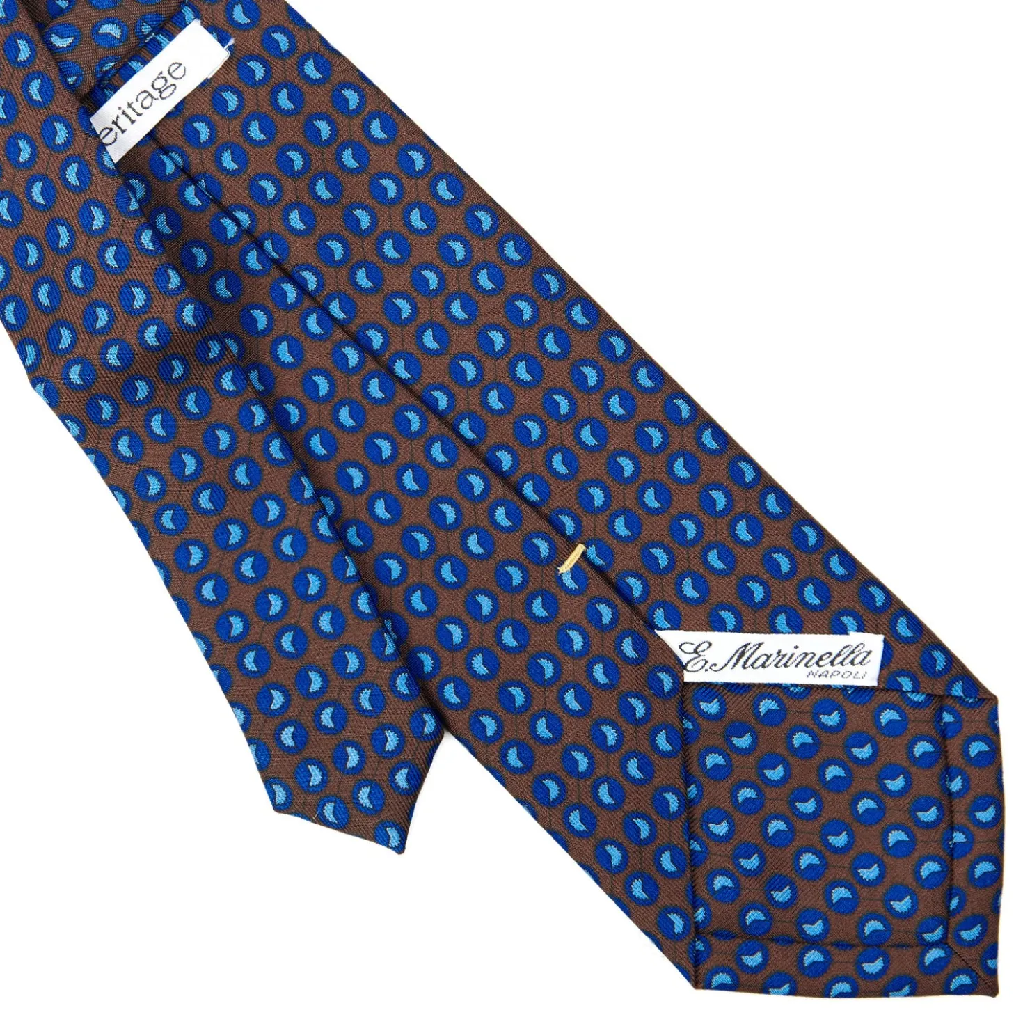 CRAVATTA SARTORIALE EXTRA LONG IN SETA MARRONE SCURO Collezione heritage