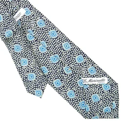 CRAVATTA SARTORIALE EXTRA LONG IN SETA BLU SCURO Collezione heritage