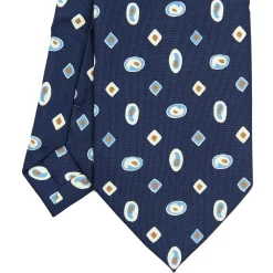 CRAVATTA SARTORIALE EXTRA LONG IN SETA BLU SCURO Collezione heritage