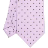 CRAVATTA SARTORIALE EXTRA LONG IN SETA LILLA Microfantasia fiore