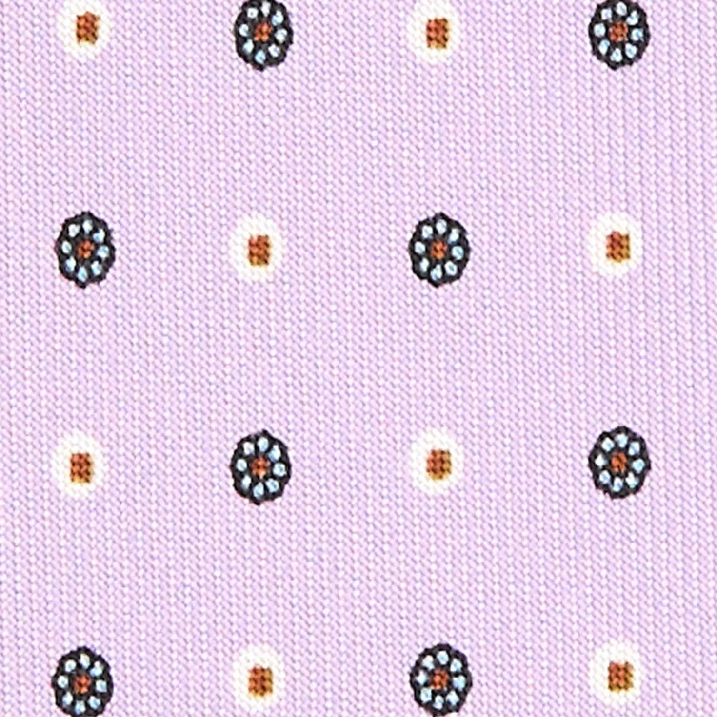 CRAVATTA SARTORIALE EXTRA LONG IN SETA LILLA Microfantasia fiore