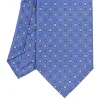 CRAVATTA SARTORIALE EXTRA LONG IN SETA AZZURRO POLVERE Microfantasia fiore