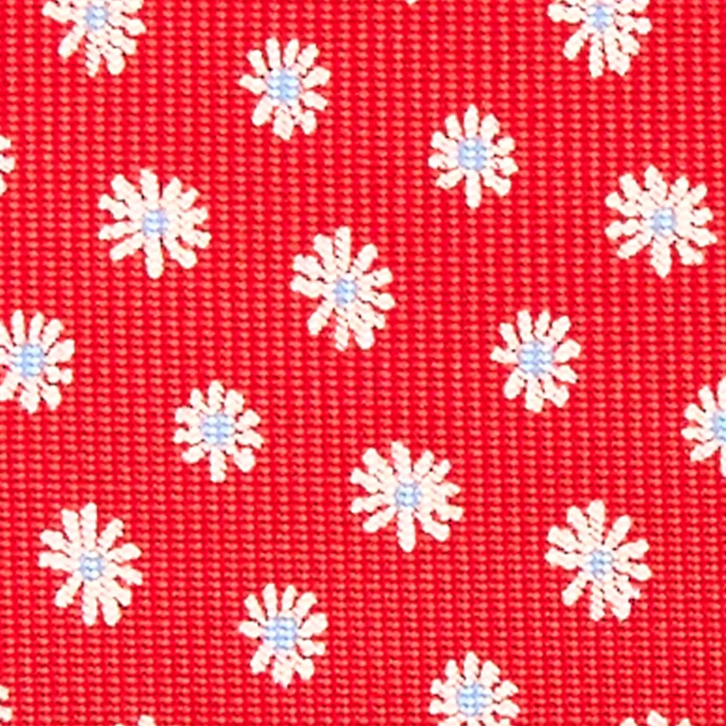 CRAVATTA SARTORIALE EXTRA LONG IN SETA ROSSA Microfantasia fiore