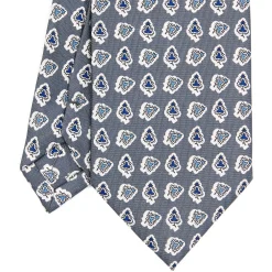 CRAVATTA SARTORIALE EXTRA LONG IN SETA GRIGIO SCURO Collezione heritage