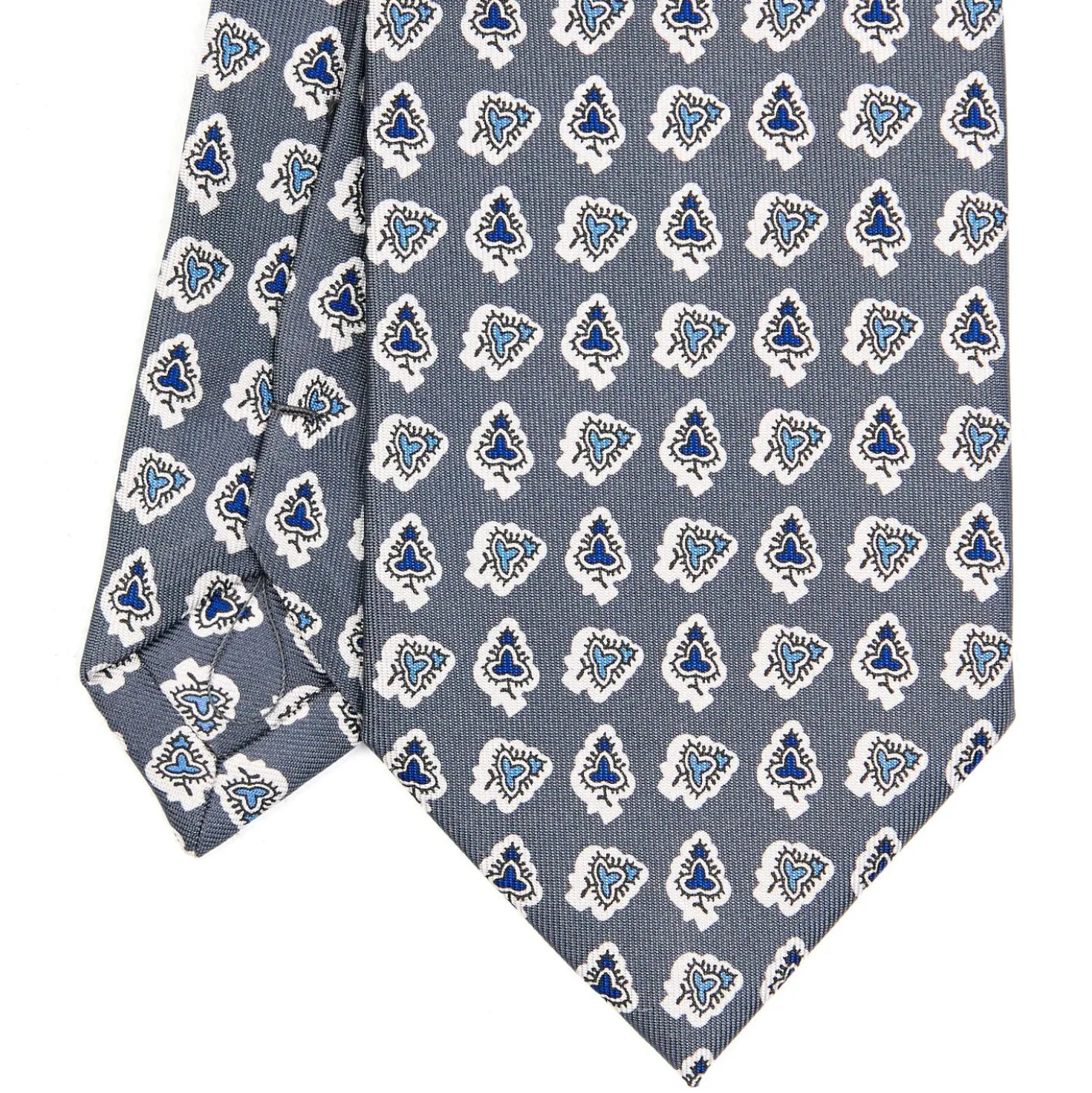 CRAVATTA SARTORIALE EXTRA LONG IN SETA GRIGIO SCURO Collezione heritage