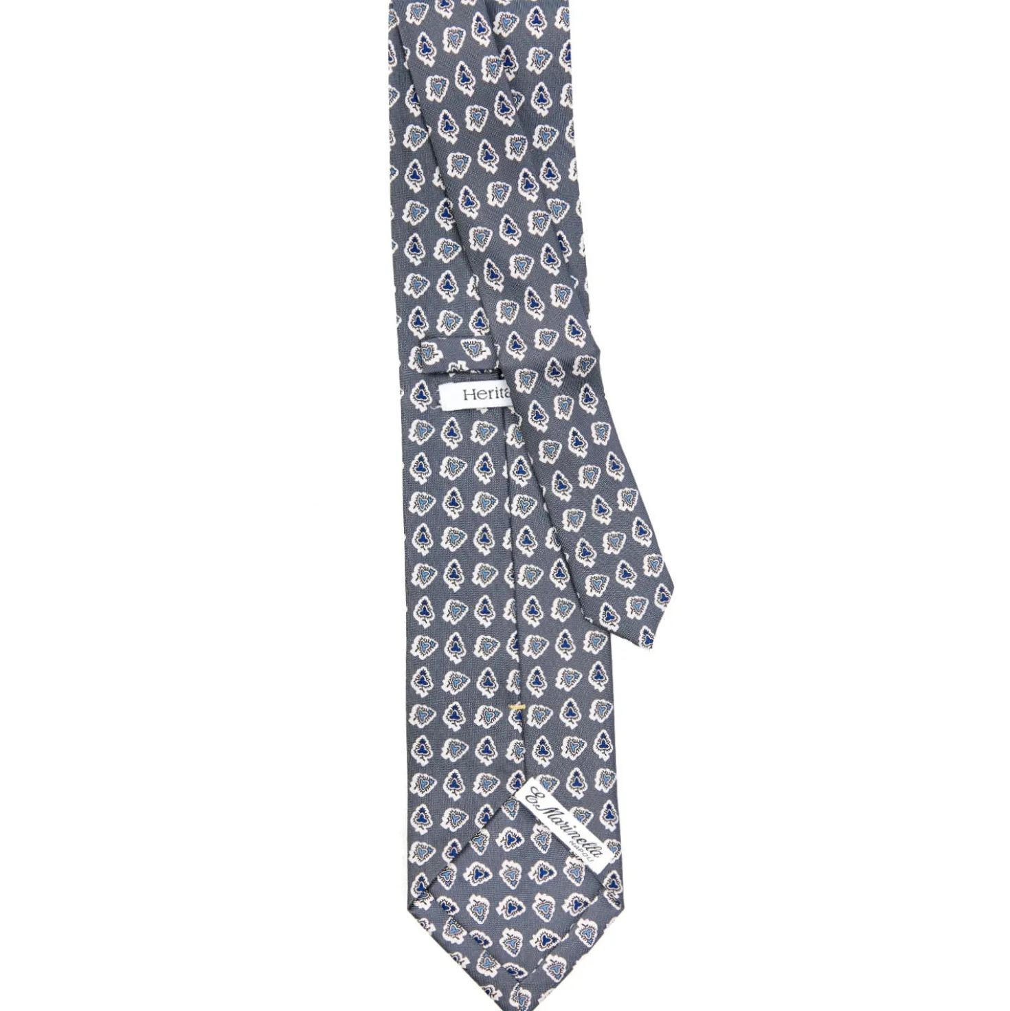CRAVATTA SARTORIALE EXTRA LONG IN SETA GRIGIO SCURO Collezione heritage