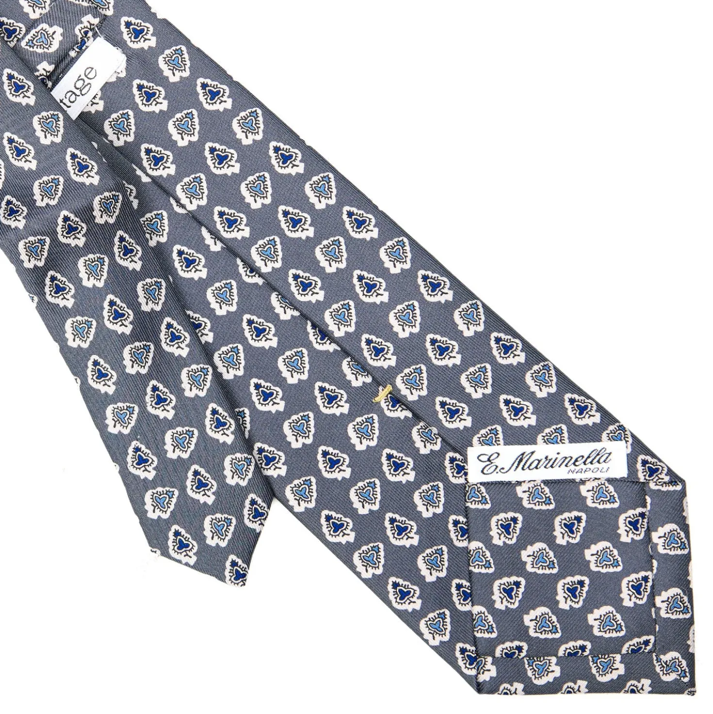 CRAVATTA SARTORIALE EXTRA LONG IN SETA GRIGIO SCURO Collezione heritage