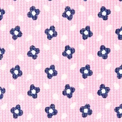 CRAVATTA SARTORIALE EXTRA LONG IN SETA ROSA Microfantasia fiore