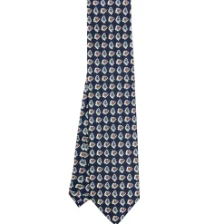 CRAVATTA SARTORIALE EXTRA LONG IN SETA BLU SCURO Collezione heritage