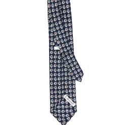 CRAVATTA SARTORIALE EXTRA LONG IN SETA BLU SCURO Collezione heritage