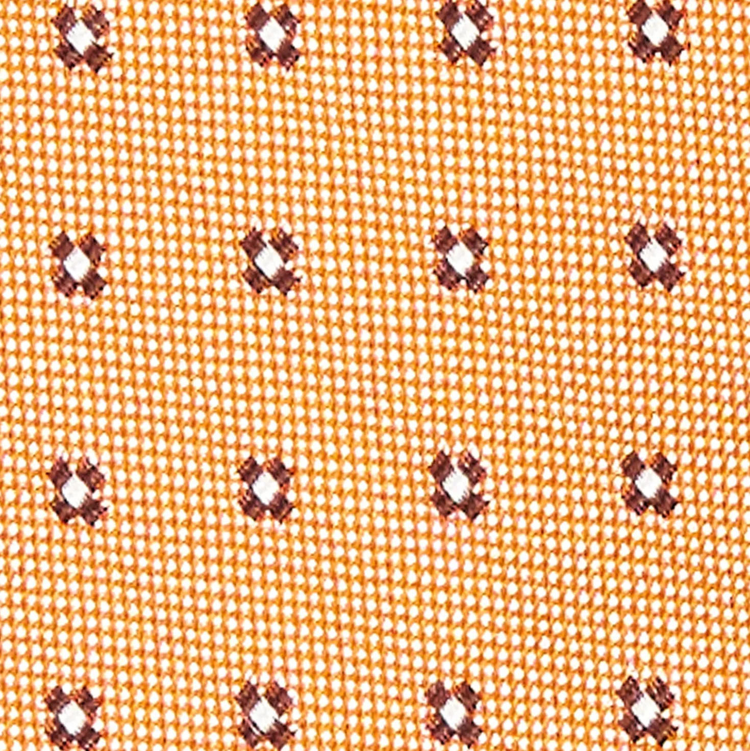 CRAVATTA SARTORIALE IN SETA JACQUARD ARANCIONE Microfantasia fiore