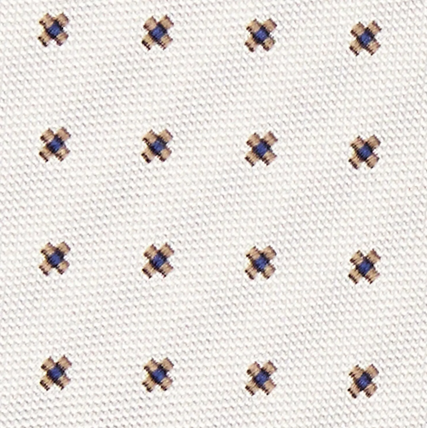 CRAVATTA SARTORIALE IN SETA JACQUARD BIANCA Microfantasia fiore