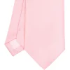 CRAVATTA SARTORIALE IN SETA JACQUARD ROSA Tinta unita