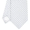 CRAVATTA SARTORIALE IN SETA JACQUARD BIANCA Microfantasia geometrica