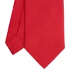 CRAVATTA SARTORIALE IN SETA JACQUARD ROSSA Tinta unita