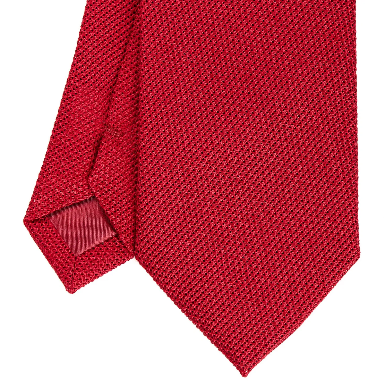 CRAVATTA SARTORIALE ROSSA In garza di seta