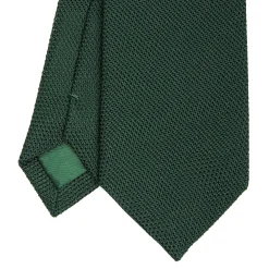 CRAVATTA SARTORIALE VERDE SCURO In garza di seta