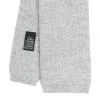 CRAVATTA TRICOT IN CASHMERE GRIGIO CHIARO Tinta unita