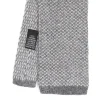 CRAVATTA TRICOT IN CASHMERE GRIGIO CHIARO Tinta unita