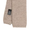 CRAVATTA TRICOT IN CASHMERE BEIGE Tinta unita